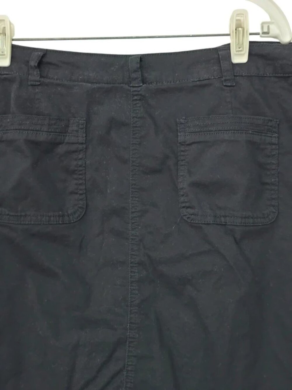 Karen Scott Black Skort Skirt w. Embroidered Flowers Size 12 - Picture 5 of 9